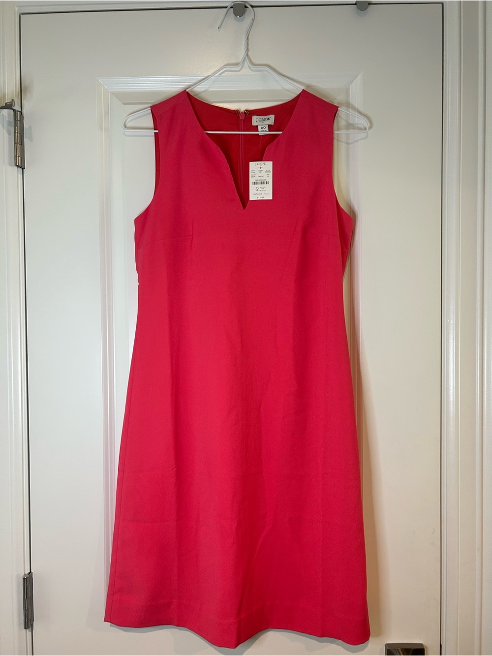 J. Crew Bright Pink Sleeveless Shift Dress